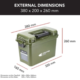 4 x Large Ammunition Case Weatherproof Ammo Box / Dry Box in Olive Drab