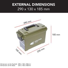 10 x Small Ammunition Case Weatherproof Ammo Box / Dry Box - Olive Drab