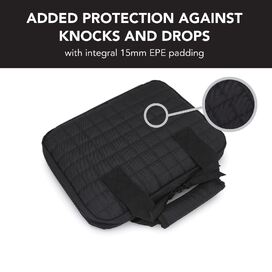 Handgun Pistol Bag Soft Case with 5 Magazine Slots - Black