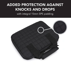 Handgun Pistol Bag Soft Case with 5 Magazine Slots - Black