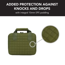 Handgun Pistol Bag Soft Case with 5 Magazine Slots - Olive Drab