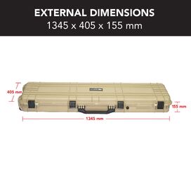 Desert Tan Rifle Hard Gun Case + Double Rifle Bag Bundle (No Foam)