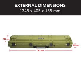 Olive Drab Rifle Hard Gun Case + Double Rifle Bag Bundle (No Foam)