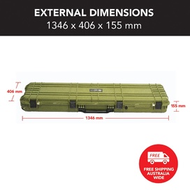 Olive Drab Rifle Hard Gun Case + Shooting Range Mat Bundle (No Foam)