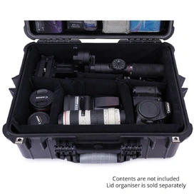 HD Series 3560 Utility Hard Case With Padded Dividers for Cameras & Drones - Black