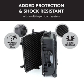 Trolley Hard Case for Drones, Cameras & Sensitive Equipments - Black