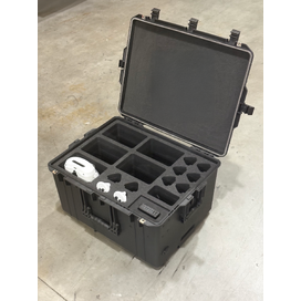 5x Pico 4 Ultra Enterprise VR Headsets Custom Foam Insert and Charging Station in 5640 Hard Case