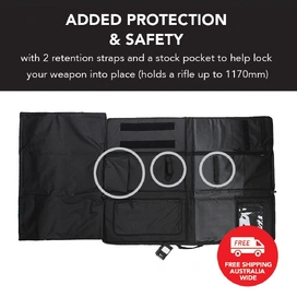 Desert Tan Rifle Hard Gun Case + Shooting Range Mat Bundle (No Foam)