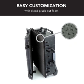 Trolley Hard Case for Drones, Cameras & Sensitive Equipments - Black