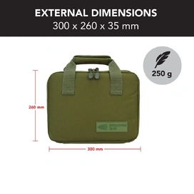 Handgun Pistol Bag Soft Case with 5 Magazine Slots - Olive Drab