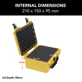 Hi Vis Yellow 3510 HD Series Utility Hard Case for Camera, Ammunition and Sensitive Equipment