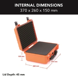 HD Series Utility Camera & Drone Hard Case - Hi Vis Orange