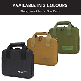 Handgun Pistol Bag Soft Case with 5 Magazine Slots - Desert Tan