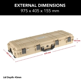 HD Series Rifle Hard Gun Case M - Desert Tan