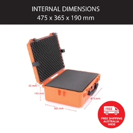 HD Series Utility Hard Case for Cameras & Drones - Hi Vis Orange