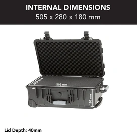 HD Series Trolley Camera & Drone Hard Case - Black