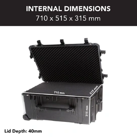 HD Series Trolley Camera & Drone Hard Case - Black