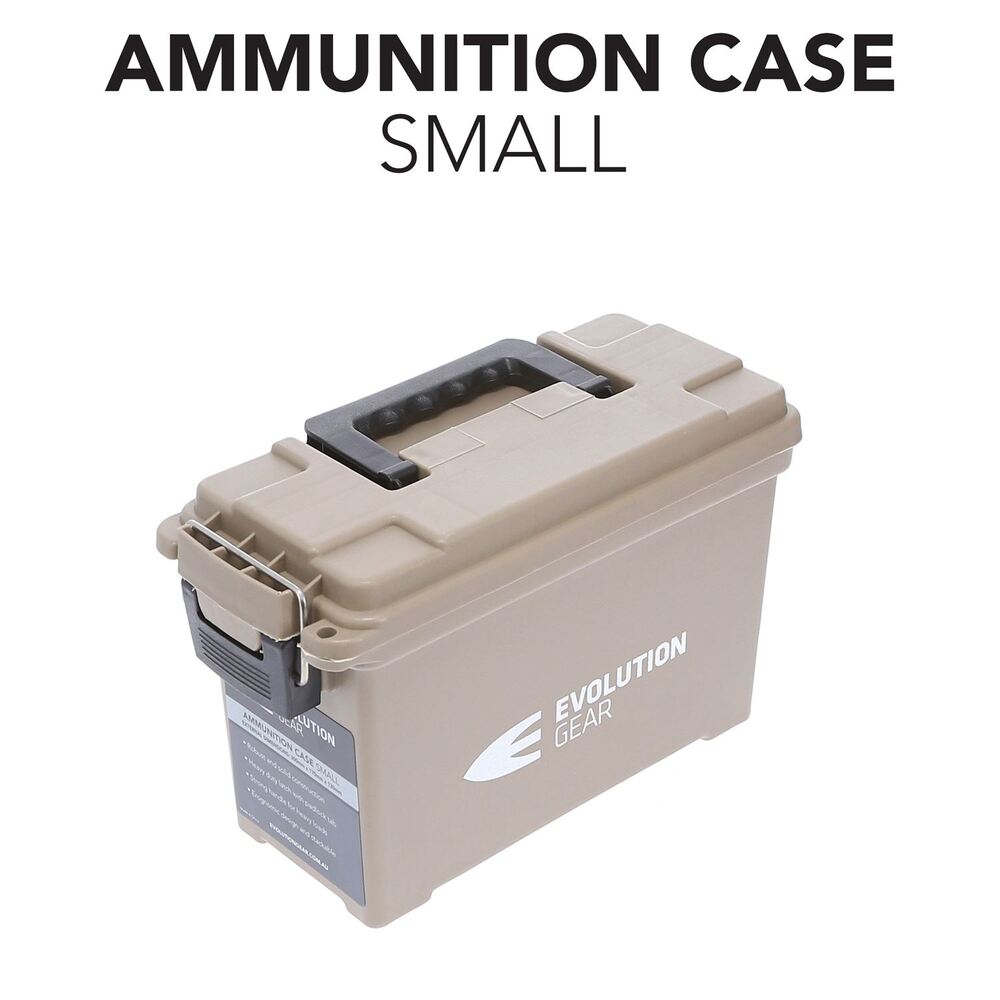 Small Ammunition Box Weatherproof Ammo Case / Dry Box - Desert Tan