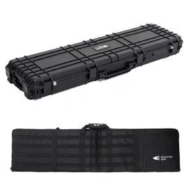 Black Rifle Hard Gun Case + Shooting Range Mat Bundle (No Foam)