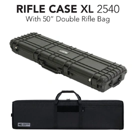 Black Rifle Hard Gun Case + Double Rifle Bag Bundle (No Foam)