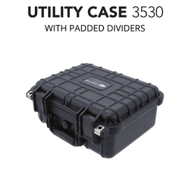 HD Series 3530 Utility Camera & Drone Hard Case with Padded Dividers - Black