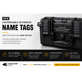 Customisable 3D Printed Name Tags for Hard Cases