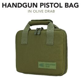 Handgun Pistol Bag Soft Case with 5 Magazine Slots - Olive Drab