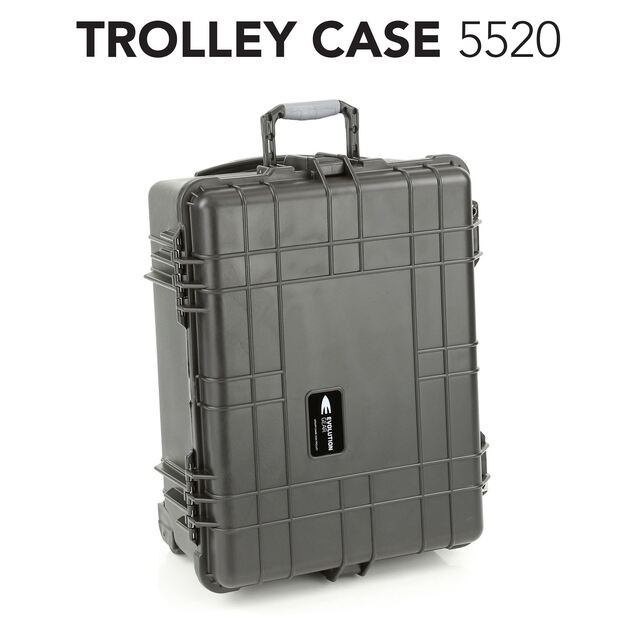 HD Series Trolley Camera & Drone Hard Case 5520 with Padded Divider- Black