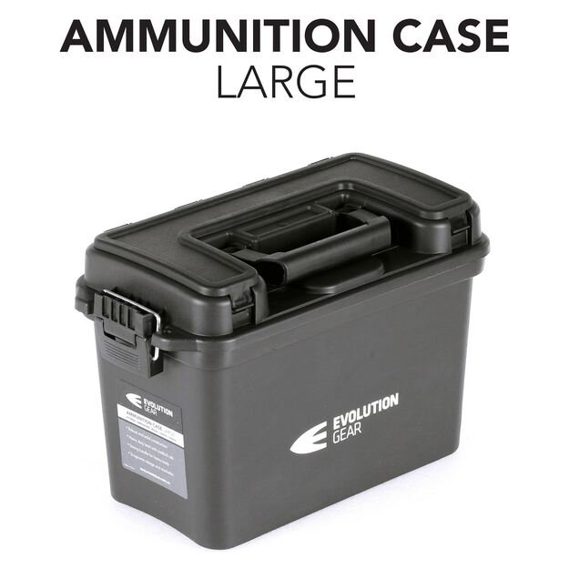 Large Ammunition Case Weatherproof Ammo Box / Dry Box in Black