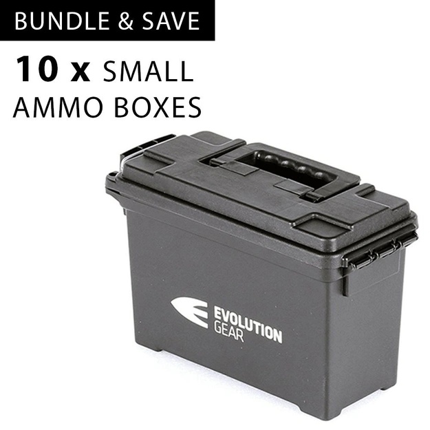 10 x Small Ammunition Case Weatherproof Ammo Box / Dry Box