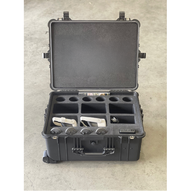 Meta Quest 3/3s VR Headsets Custom Foam Insert and Charging Station in 5530 Hard Case