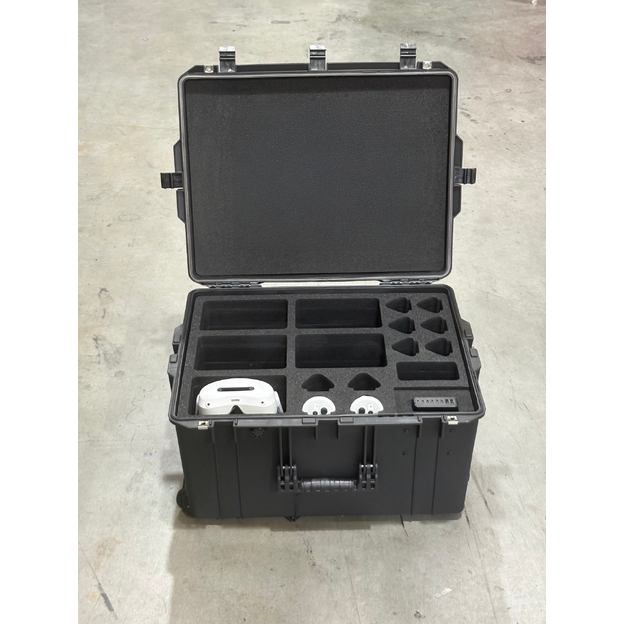 5x Pico 4 Ultra Enterprise VR Headsets Custom Foam Insert and Charging Station in 5640 Hard Case