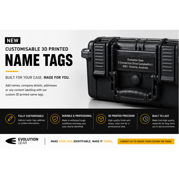 Customisable 3D Printed Name Tags for Hard Cases
